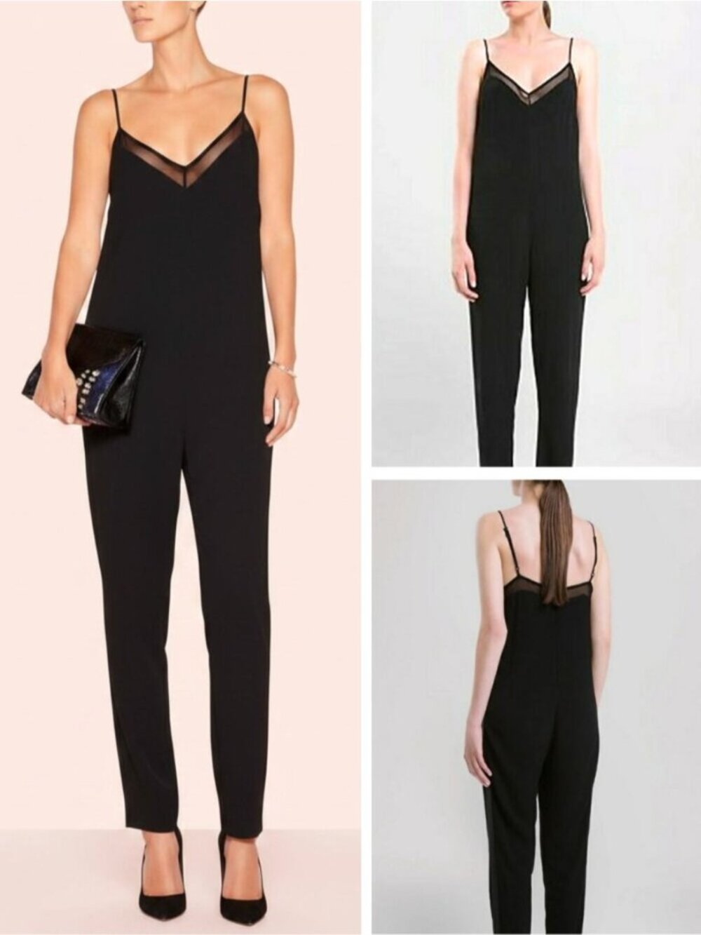 SANDRO Paris Black Jumpsuit Size 6